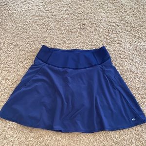Navy tummy control tennis skirt